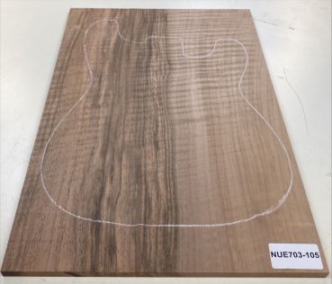 Top Nussbaum, europ., strukturiert 1-tlg. 10mm Einzelstück #105